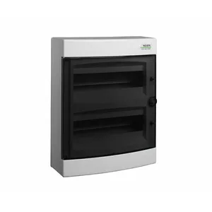 Корпус для поверхностного монтажа Noark PNS 24T, 2 ряда, 24 модуля, IP40, прозрачная дверца