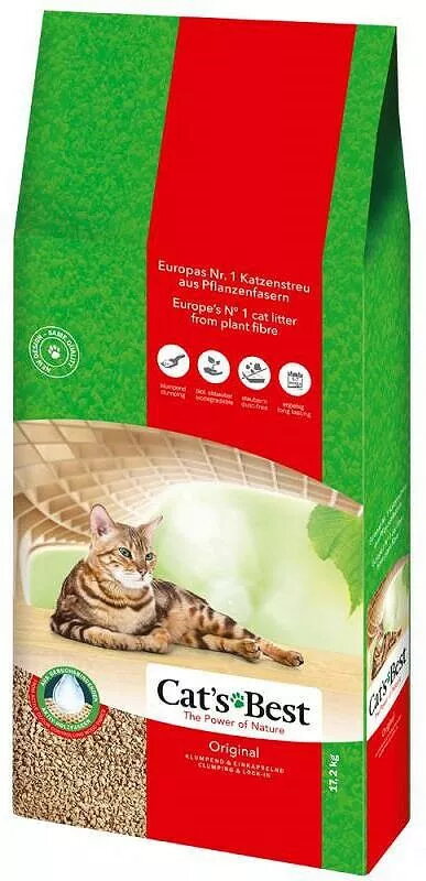 Komplektējošs bioloģiski noārdāms kaķu pakaišs cat`sbest