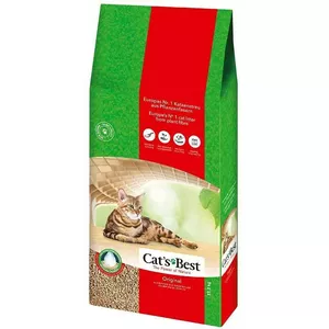 Komplektējošs bioloģiski noārdāms kaķu pakaišs cat'sbest Original — 30 l, dabīgas koksnes šķiedras
