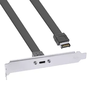 InLine PCI slot bracket USB-C to USB 3.2 front panel Key-A internal 0.3m