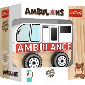 Wooden car Ambulance TREFL model 61000 – wooden emergency vehicle toy