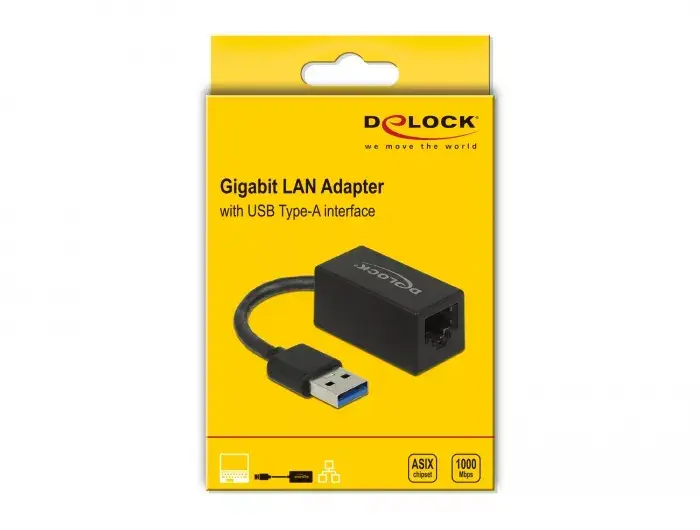 Адаптер SuperSpeed USB DeLOCK USB 3.2 Gen 1 Type-A на Gigabit LAN Photo 2