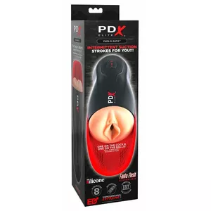 Мастурбатор Pipedream Silicone Black с вакуумом, вибрацией и стимулятором яичек, перезаряжаемый, длина 26.8 см