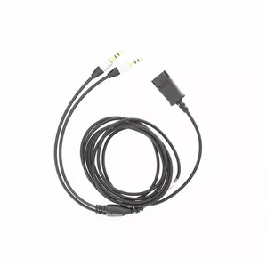 Audio adapter cable Tellur QD to 2×3.5mm jack, 2.2 m, black