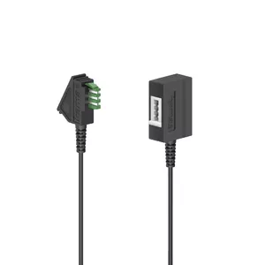 Telephone cable Hama 00201102 10 m Black