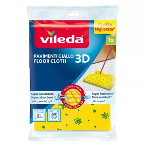 Vileda 4003790000126 cleaning cloth Polyester, Polypropylene (PP), Viscose Yellow 1 pc(s)