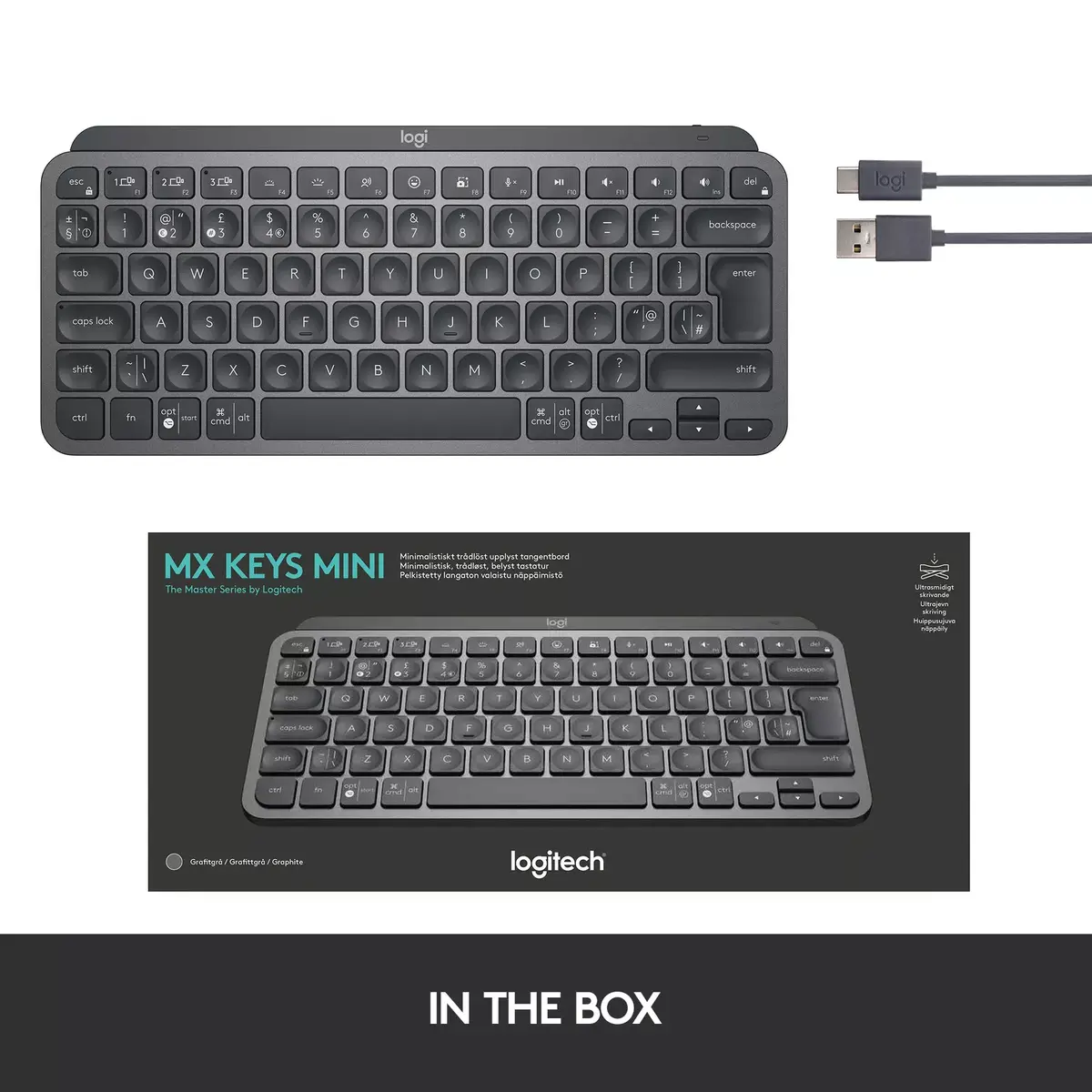 Bezvadu tastatūra Logitech MX Keys Mini Photo 12