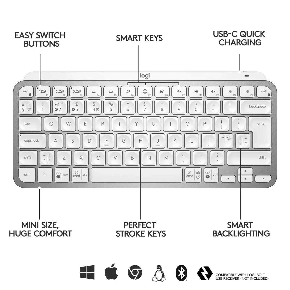 Клавиатура Logitech MX Keys Mini Photo 9