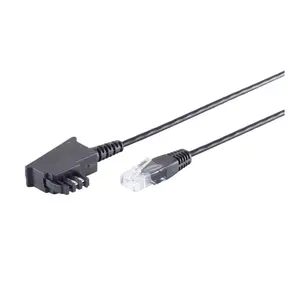 S/CONN телефонный кабель 15 м черный S/CONN 12-09085 TAE-F RJ-45