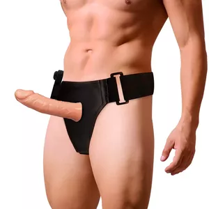 Strap-On Harness Attraction Hollow Benny ar vibratoru 15 cm 4.5 cm