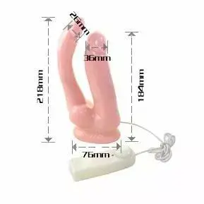 Anālais plug BAILE Silicone Black — reālistisks dubultais Photo 2