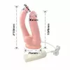 Anālais plug BAILE Silicone Black — reālistisks dubultais Photo 2