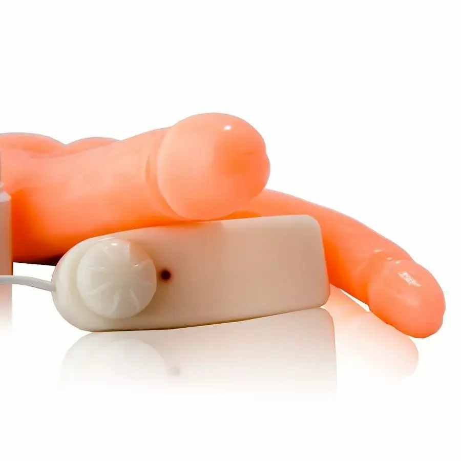 Anālais plug BAILE Silicone Black — reālistisks dubultais Photo 4