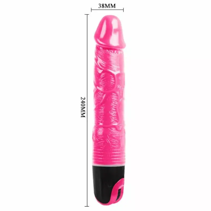 Vibrators BAILE Silicone Pink — daudzātrumu silikons Photo 6