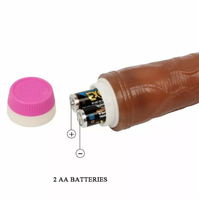 Vibrator BAILE Silicone Brown 23 cm Photo 4