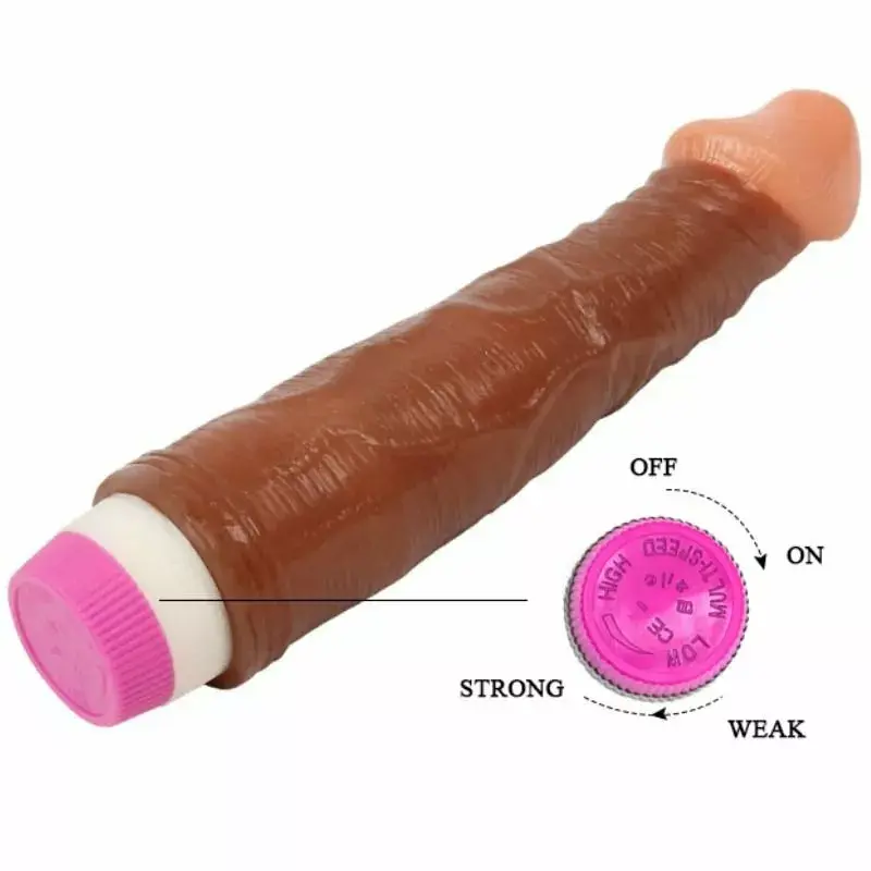 Vibrator BAILE Silicone Brown 23 cm Photo 6