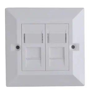 Lanview LVN126188UK-2 CAT6 Faceplate Dual Gang UK Outlet Box