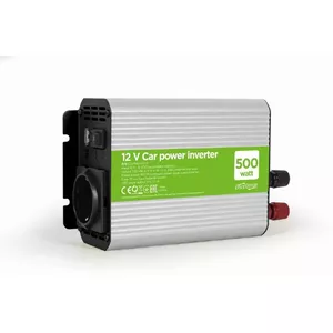 Gembird EG-PWC500-01 strāvas adapteris & pārveidotājs Auto 500 W Pelēks