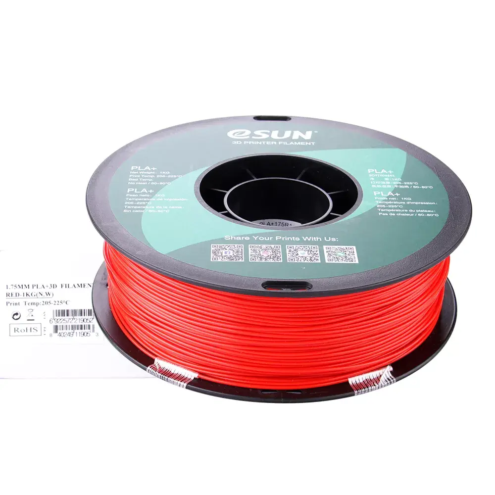 eSun PLA Plus (PLA+) sarkans 1 kg filaments Photo 9