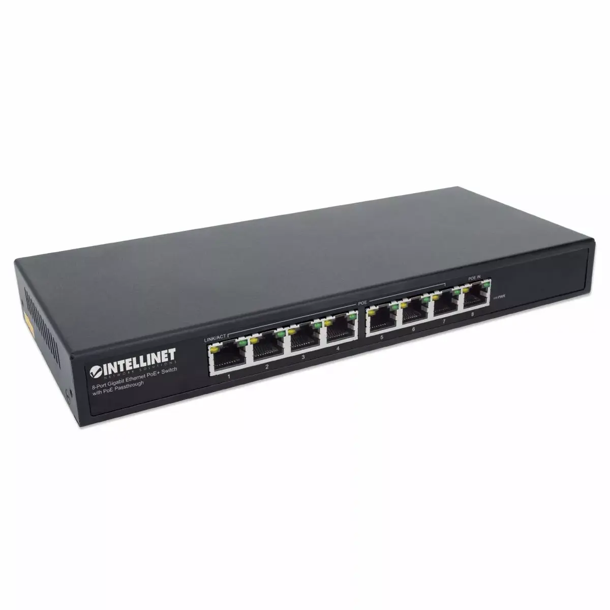Коммутатор PoE Intellinet 8-портовый Gigabit Ethernet Photo 2
