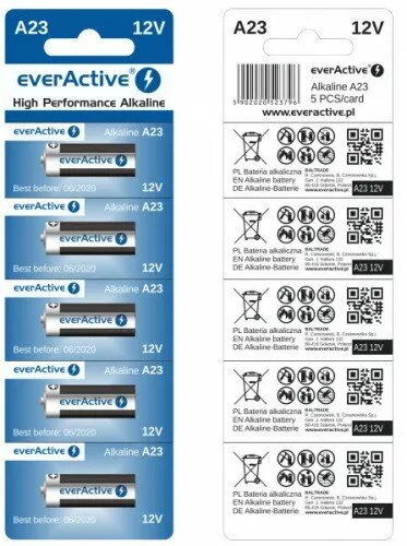 Alkalīn akumulators everActive BAT23.eA5 12V