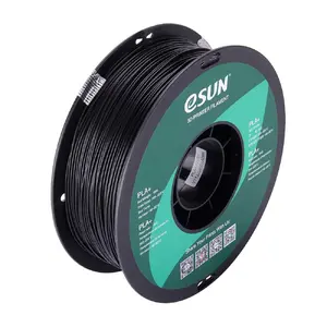 eSun PLA+175B1 3D printing filament, Polylactic Acid plus (PLA+), Black, 1 kg