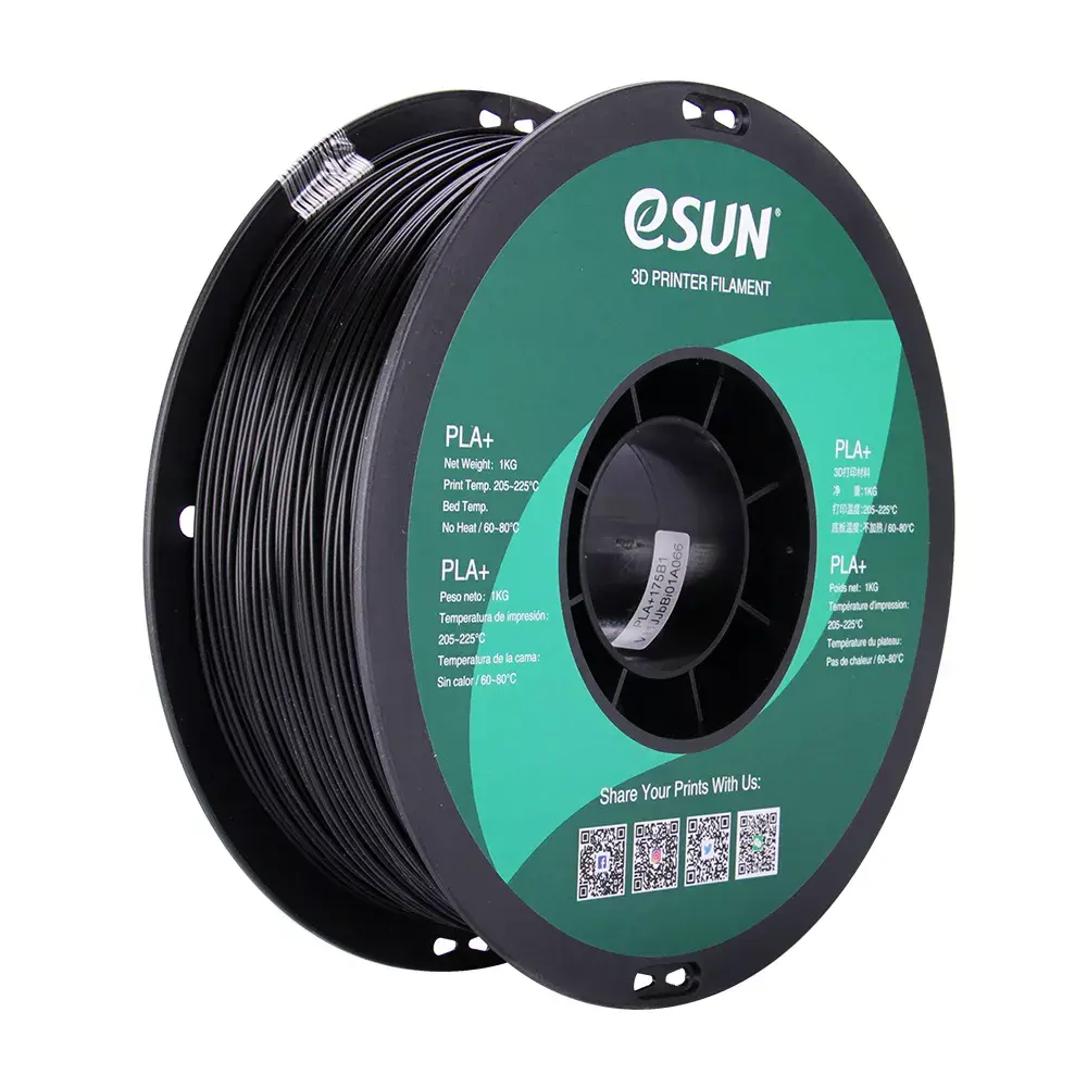 eSun PLA+175B1 PLA+ materiāls, melns, 1 kg Photo 2