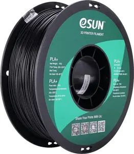 eSun PLA+175B1 3D drukas materiāls, polilaktīnskābe plus (PLA+), melns, 1 kg