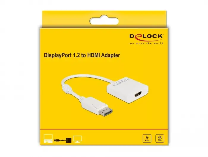 Adapteris DisplayPort 1.2 vīriešu uz HDMI sieviešu 4K DeLOCK Photo 2