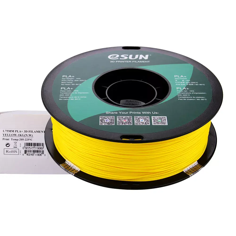 eSun PLA+ 1.75mm 3D drukas kvēldiegs - Dzeltens 1kg Photo 9