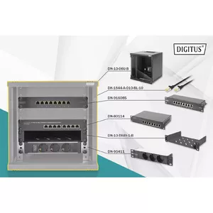 Настенный шкаф Digitus DN-10-SET-1-B 6U 254 мм