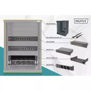 Digitus DN-10-SET-2-B statnis 9U Pie sienas stiprināms statīvs Melns