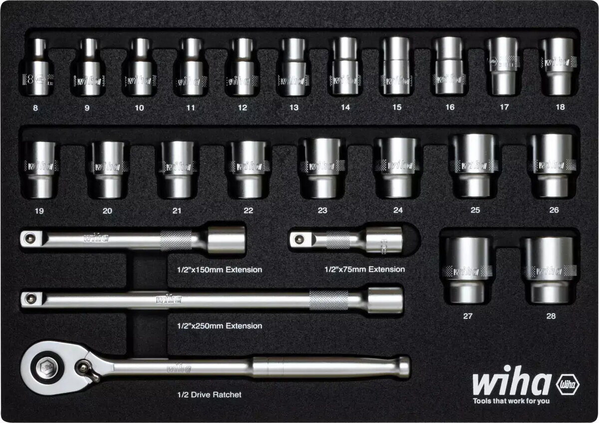 Wiha 44740 26 daļu 1/2 collu