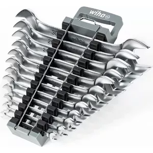 Double Open-End Wrench Set Wiha 44753 — 12 pieces, sizes SW 6–32 mm