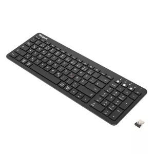 Targus AKB863DE tastatūra Bluetooth sistēma QWERTZ Vācu Melns