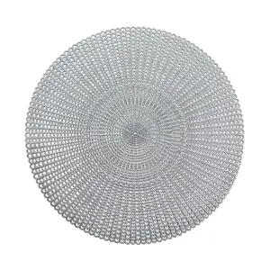 Placemat ZELLER Cut out Round Silver Ø 410 mm, 1 pc