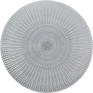 Placemat ZELLER Cut out Round Silver Ø 410 mm, 1 pc