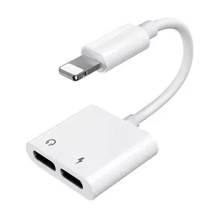 Joyroom S-Y104 Audio Power Converter - Lightning (male) to Lightning (female) + 3.5mm Jack White