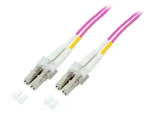 Fibre optic cable EFB Elektronik O0319.1,5 — OM4 50 µm LC–LC, 1.5 m, full duplex, violet