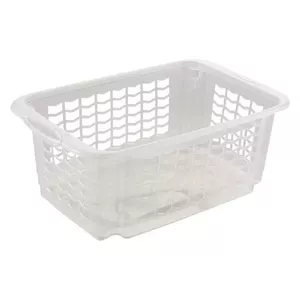 Storage basket keeeper Fritz M 40×25×15 cm transparent — keeeper Fritz M plastic organizer