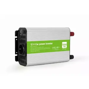 Инвертор питания GEMBIRD EG-PWC1200-01 1200 Вт, вход 5 В, выход 230 В, серый, корпус алюминий/пластик