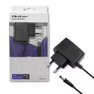Power adapter Qoltec 50770 Indoor 5 W Black
