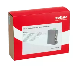 Tīkla slēdzis ROLINE Industrial Switch 7x RJ-45 1x SC nevadāms, pilndupleksa