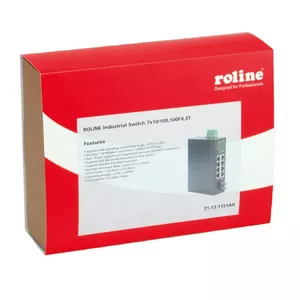 Tīkla slēdzis ROLINE Industrial Switch 7x RJ-45 1x ST nepārvaldāms, pilndupleks