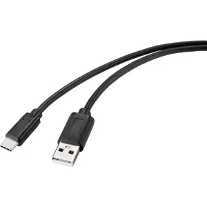 USB Cable Renkforce RF-4699378 1m USB A USB C Black