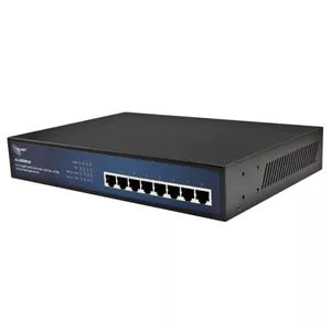 ALLNET ALL8808POE tīkla pārslēgs Nepārvaldīts L2 Gigabit Ethernet (10/100/1000) Power over Ethernet (PoE) Melns, Zils