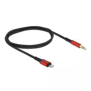Аудиокабель DeLOCK 86586 0.5м 3.5мм Lightning Черный Красный