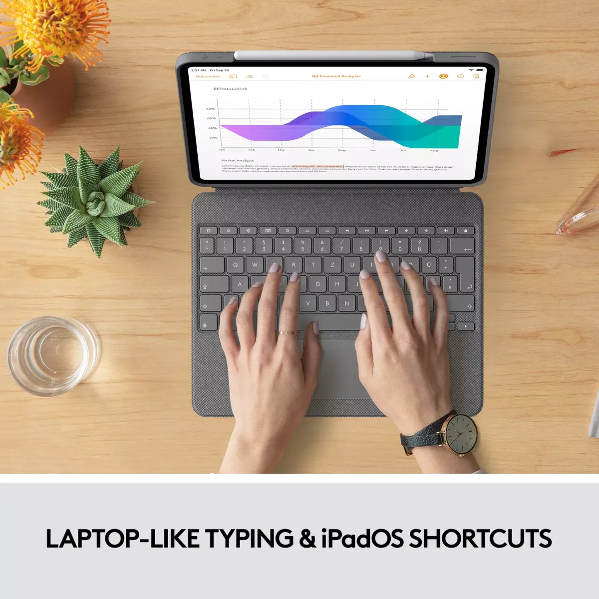 Клавиатура-чехол Logitech Combo Touch для iPad Pro 12.9 дюйма Photo 11