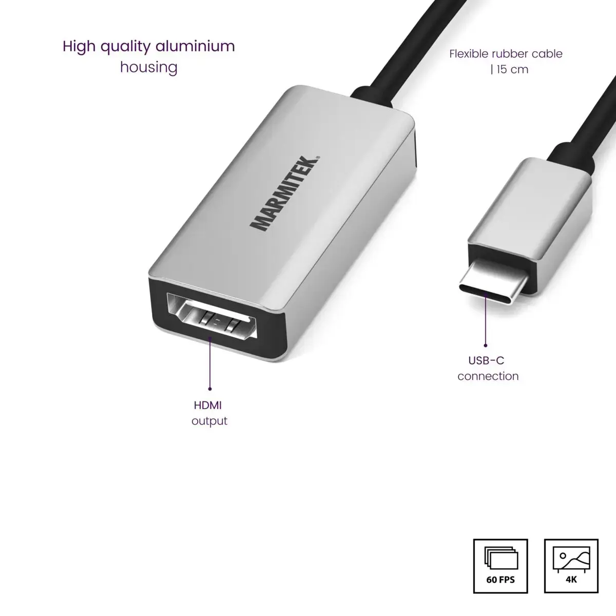 Marmitek Connect USB C uz HDMI adapteris Photo 6