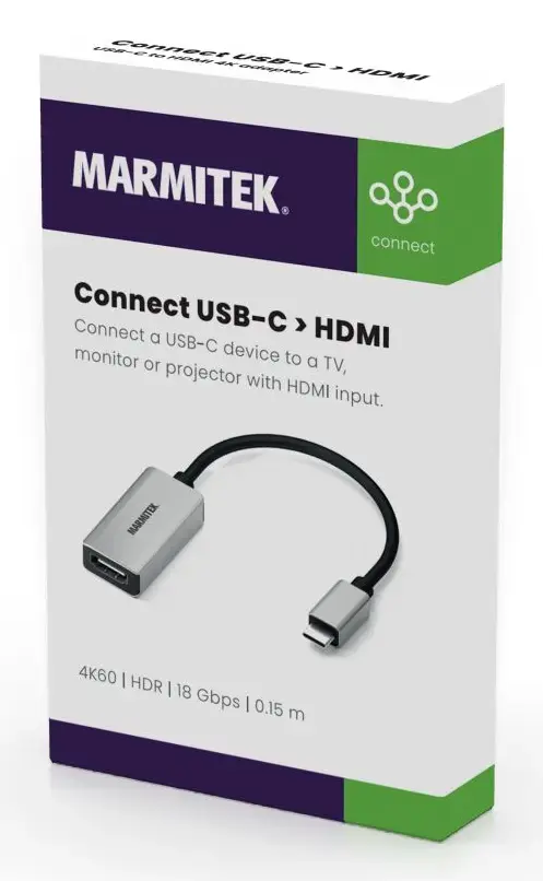 Marmitek Connect USB C uz HDMI adapteris Photo 7